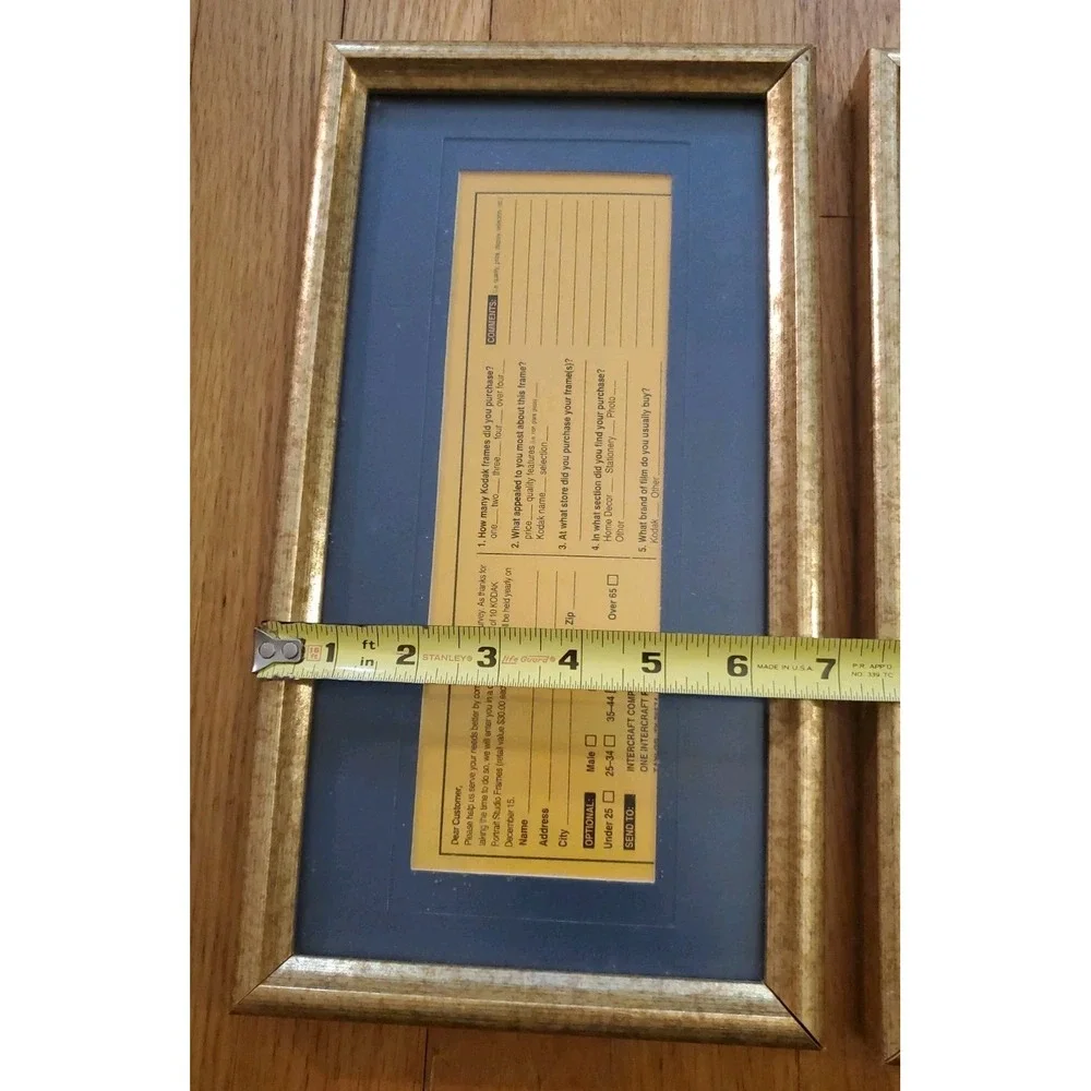 Vintage Kodak Portrait Studio Picture Frames Pair Gold Mottled Intercraft